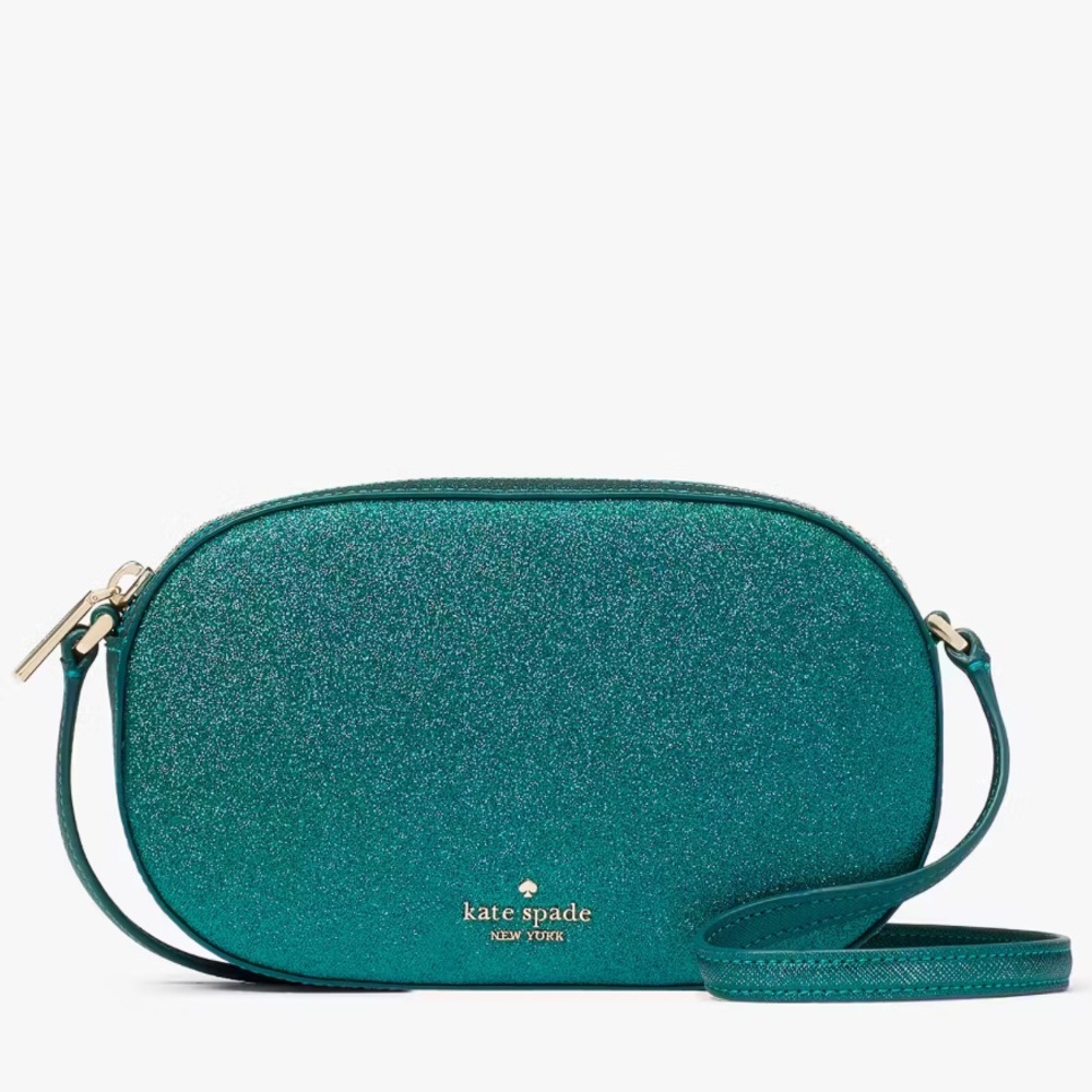 NWT Kate Spade Glimmer Oval Camera Bag
